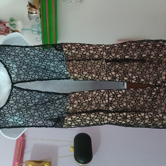 🆕️.TAYLOR BLACK LACE SHEATH DRESS Sz 6 - Picture 7 of 7